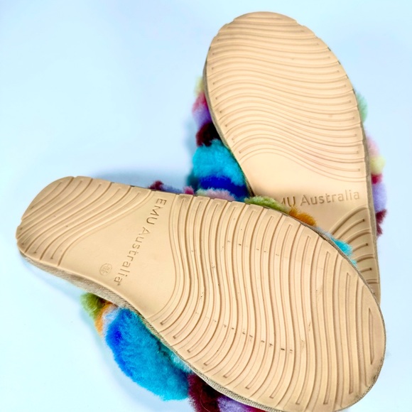 EMU Australia by Anthropologie Mayberry Rainbow Sheepskin Slipper in Multicolor - Picture 9 of 16